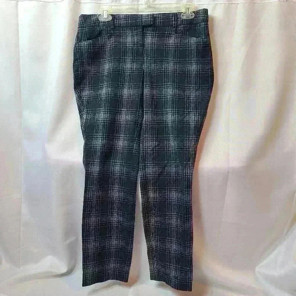 Cynthia Rowley Plaid Pattern Black and White Dress Pants - Picture 1 of 3